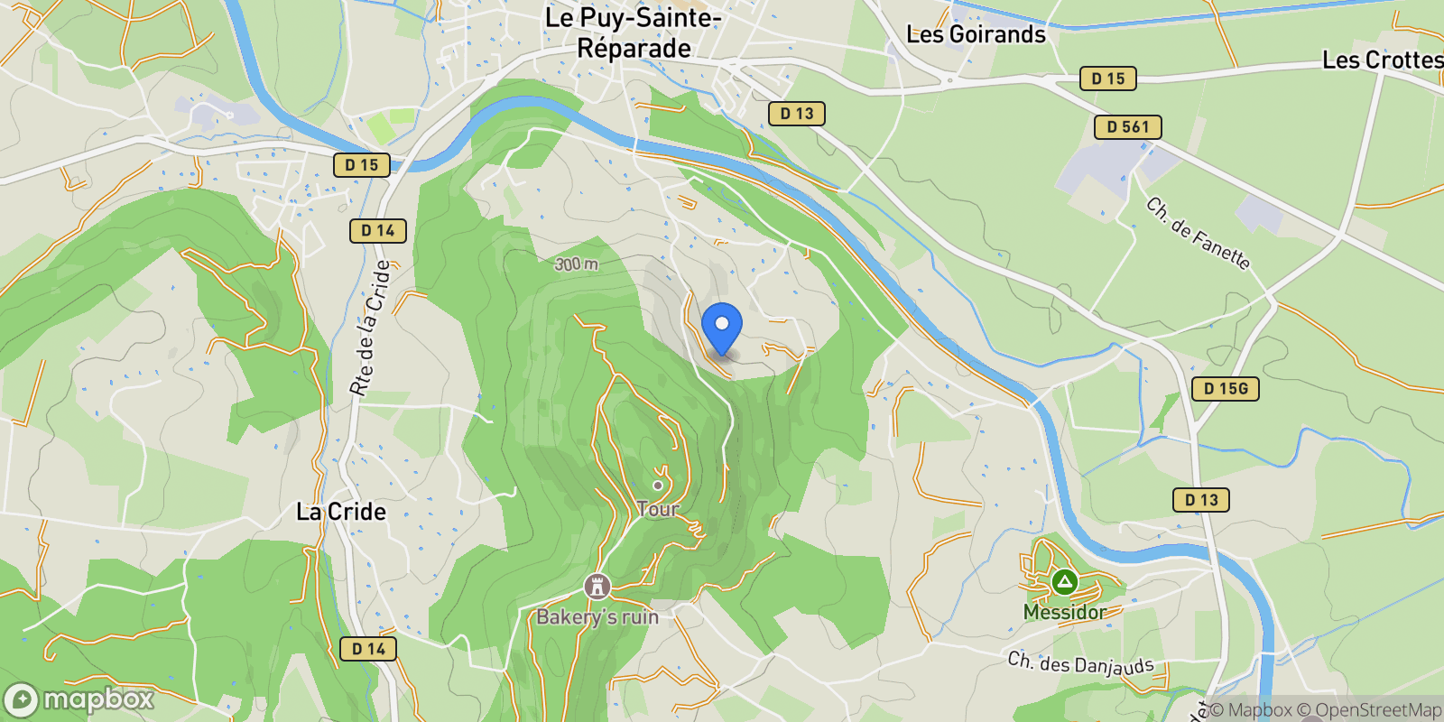 Map showing Le Puy-Sainte-Réparade, Provence-Alpes-Côte d'Azur, France.