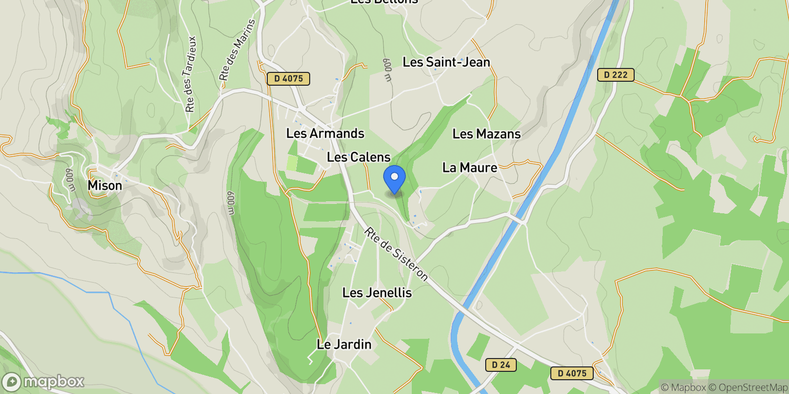 Map showing Mison, Provence-Alpes-Côte d'Azur, France.