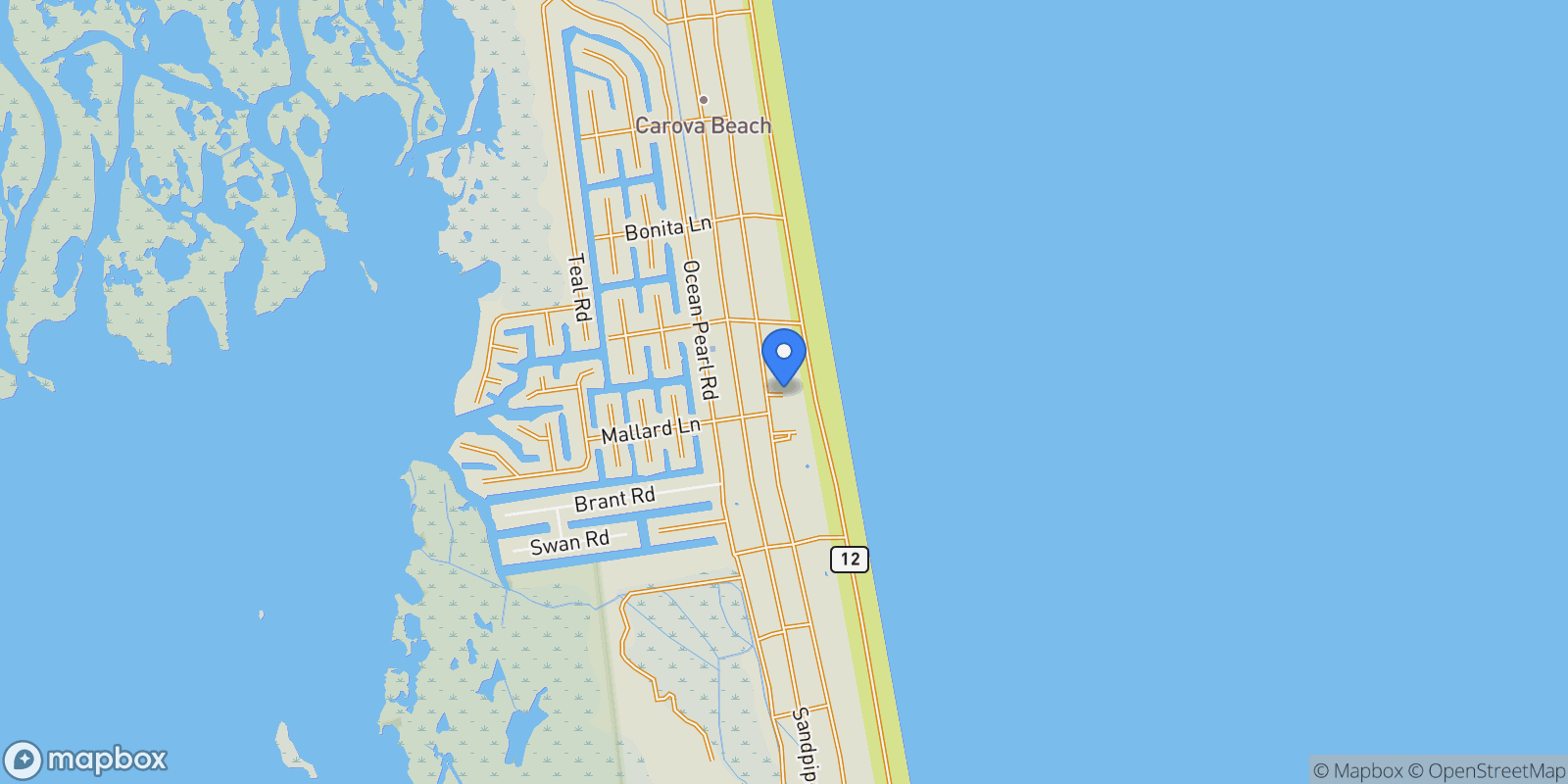 Map showing 2145 Sandfiddler Road, Corolla, North Carolina, United States.