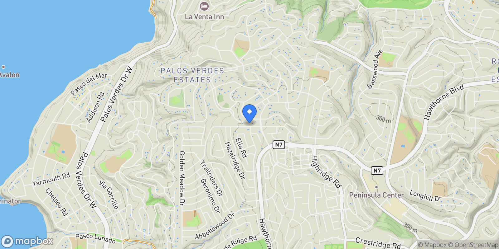 Map showing 6543 Monero Drive, Rancho Palos Verdes, CA 90275, Rolling Hills, California, United States.