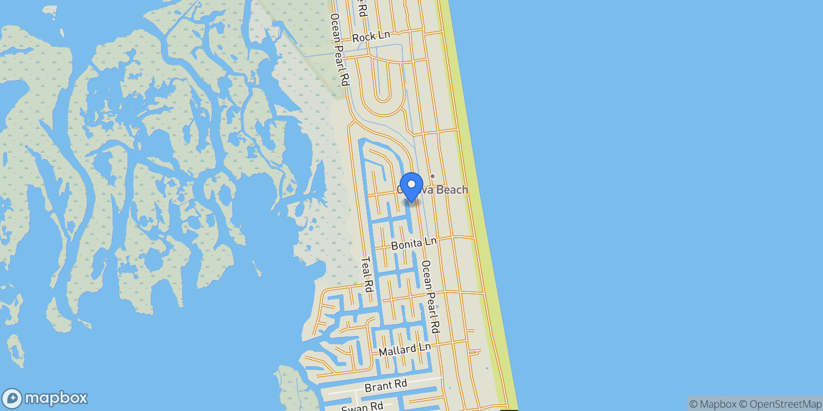 Map showing 2218 Ocean Pearl Road, Corolla, North Carolina, United States.