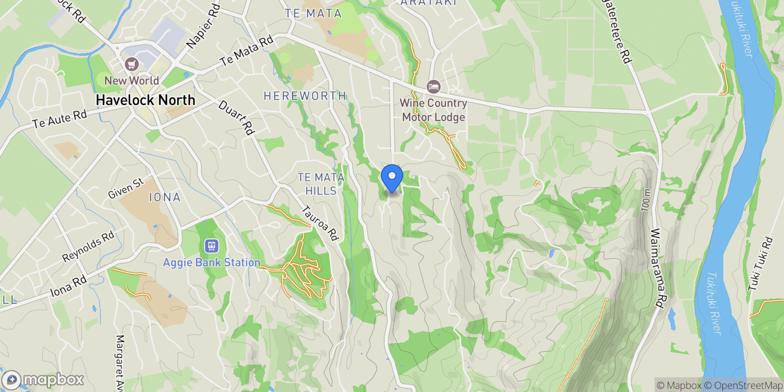 Map showing 5 Burbury Ridge, Havelock North 4130, New Zealand, Havelock North, Hawke's Bay, New Zealand.