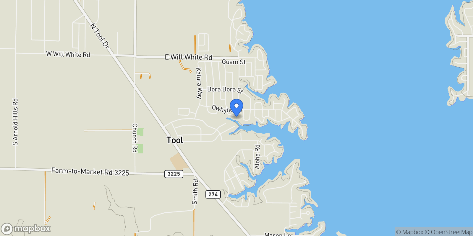 Map showing 807 Midway, Tool, Texas, United States.
