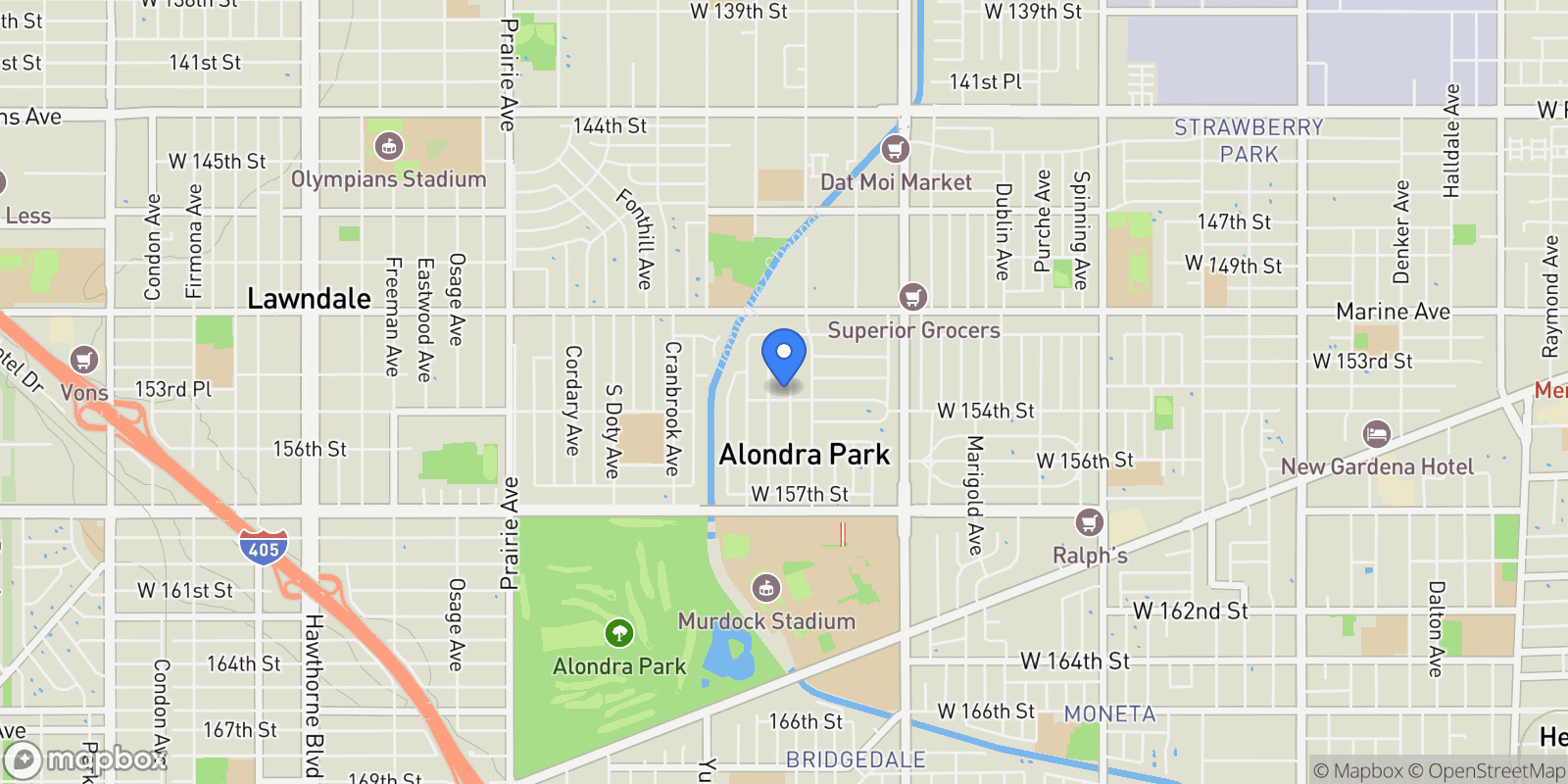 Map showing 15333 Faysmith Avenue, Gardena, CA 90249, Gardena, California, United States.