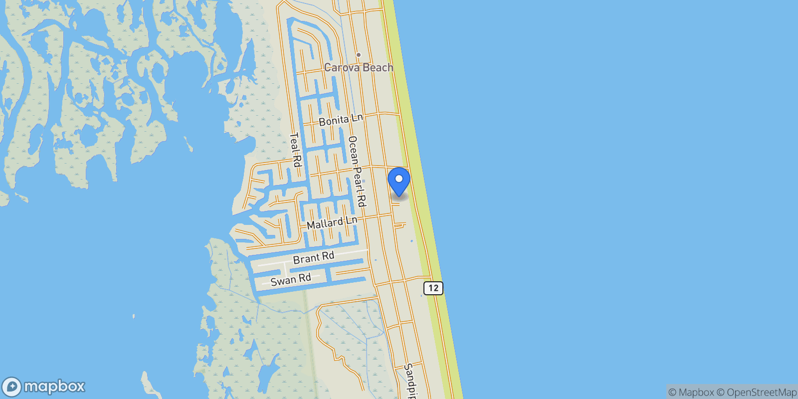 Map showing 2147 Sandfiddler Road, Corolla, North Carolina, United States.