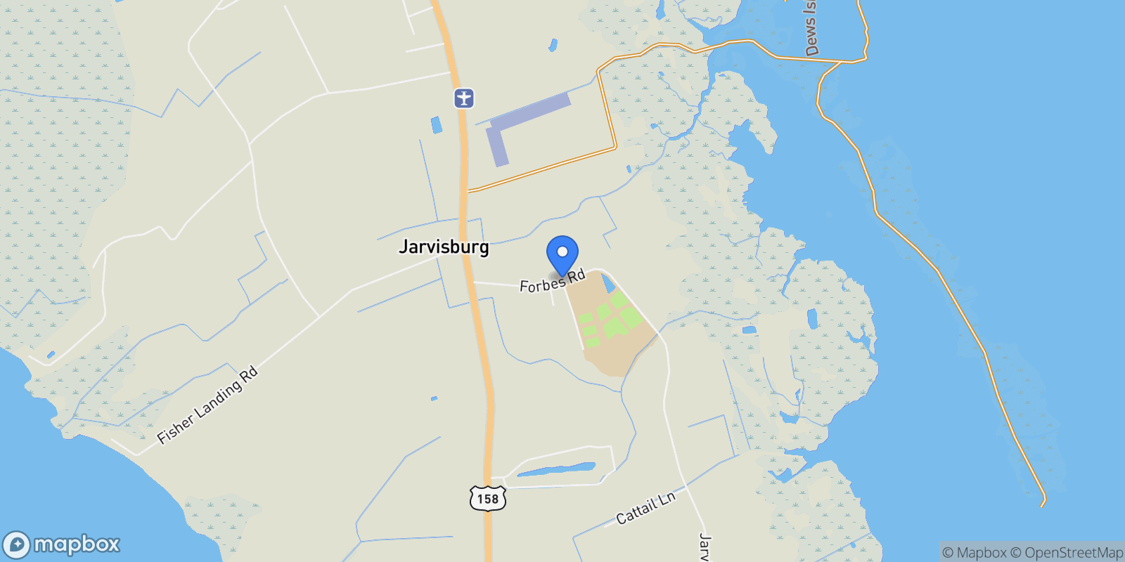 Map showing 0 Jarvisburg Road, Jarvisburg, North Carolina, United States.