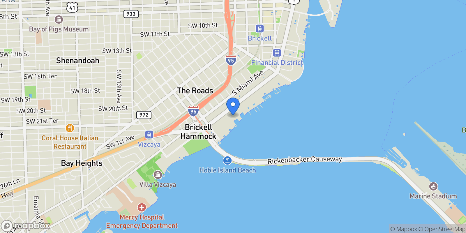Map showing 2127 Brickell Ave 2104, Miami, Florida, United States.