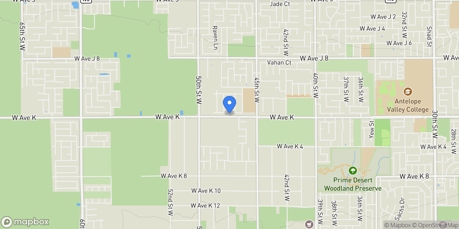 Map showing 4660 Spice, Lancaster, CA 93536, Lancaster, California, United States.