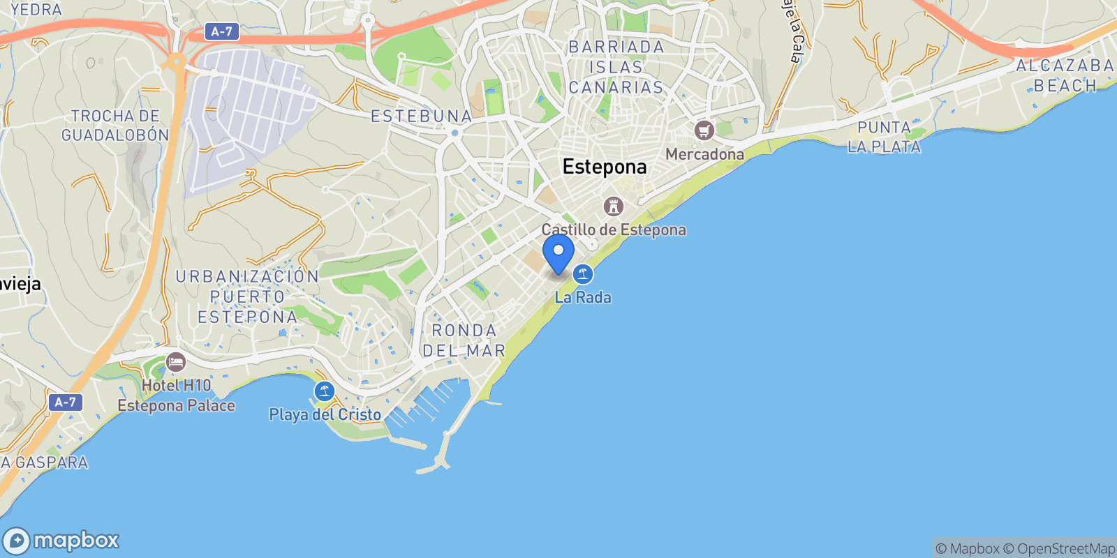 Map showing Avenida de España, 224,  Estepona,  4ª Planta, Estepona, Andalusia, Spain.