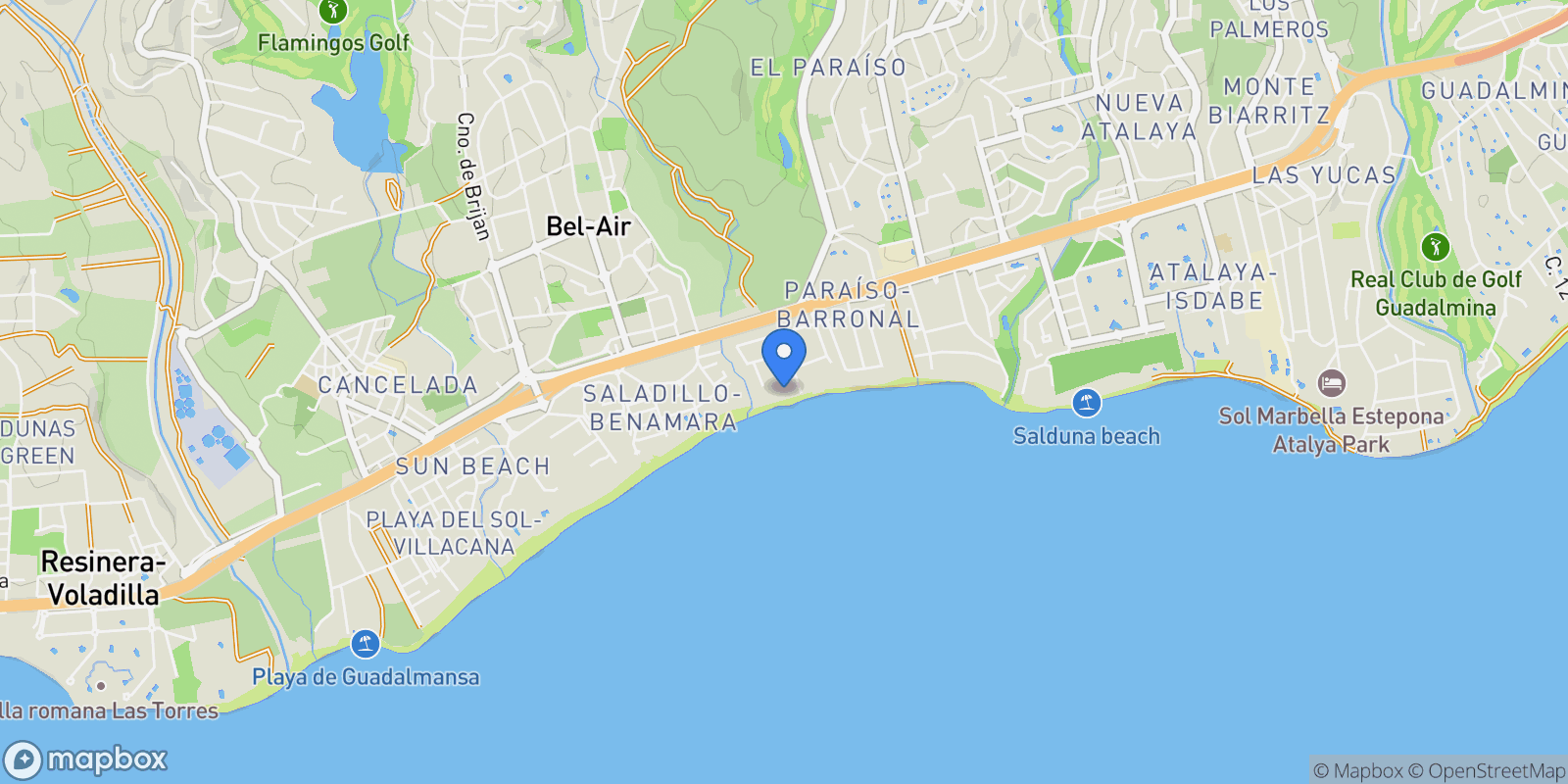 Map showing Calle Orquídea, 65,  Estepona,  El Paraiso, Estepona, Andalusia, Spain.
