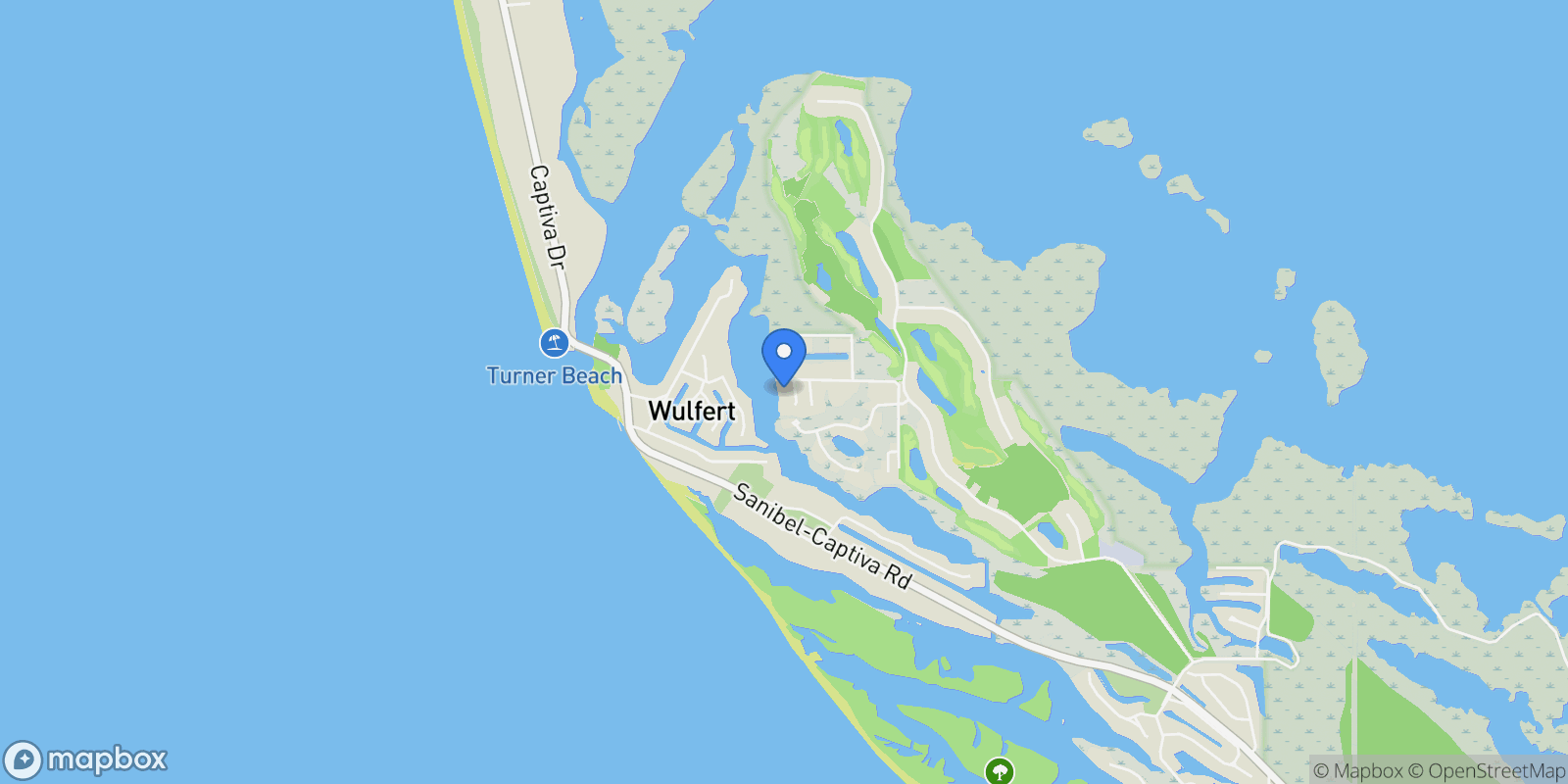 Map showing 2525 Lands End Place, Sanibel, Florida, United States.