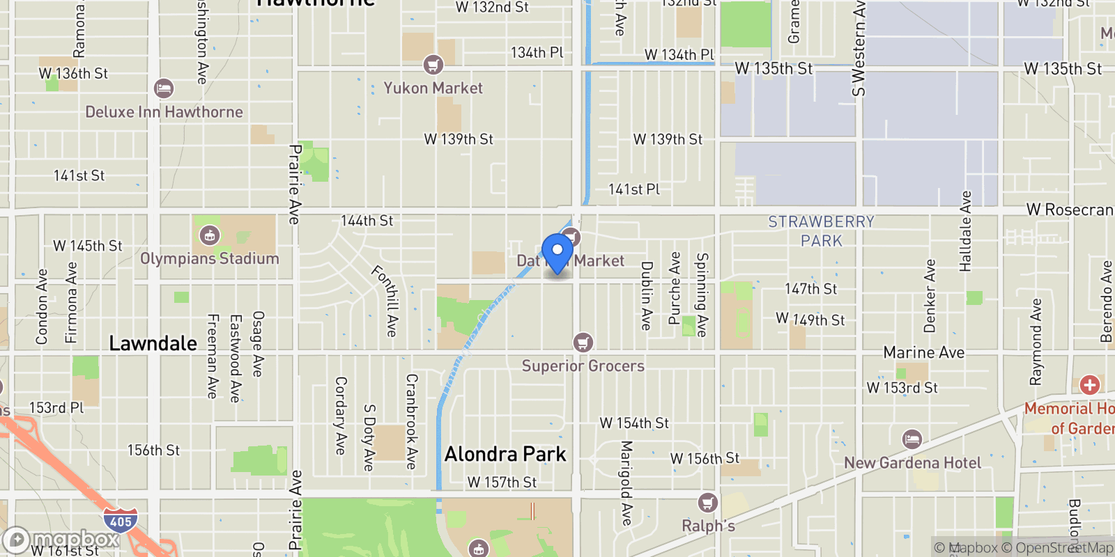 Map showing 3131 W 147th, Gardena, CA 90249, Gardena, California, United States.