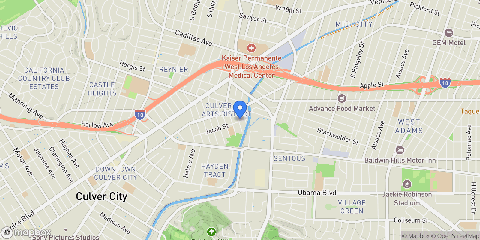 Map showing 3050 Reid Ave, Culver City, CA 90232, Culver City, California, United States.