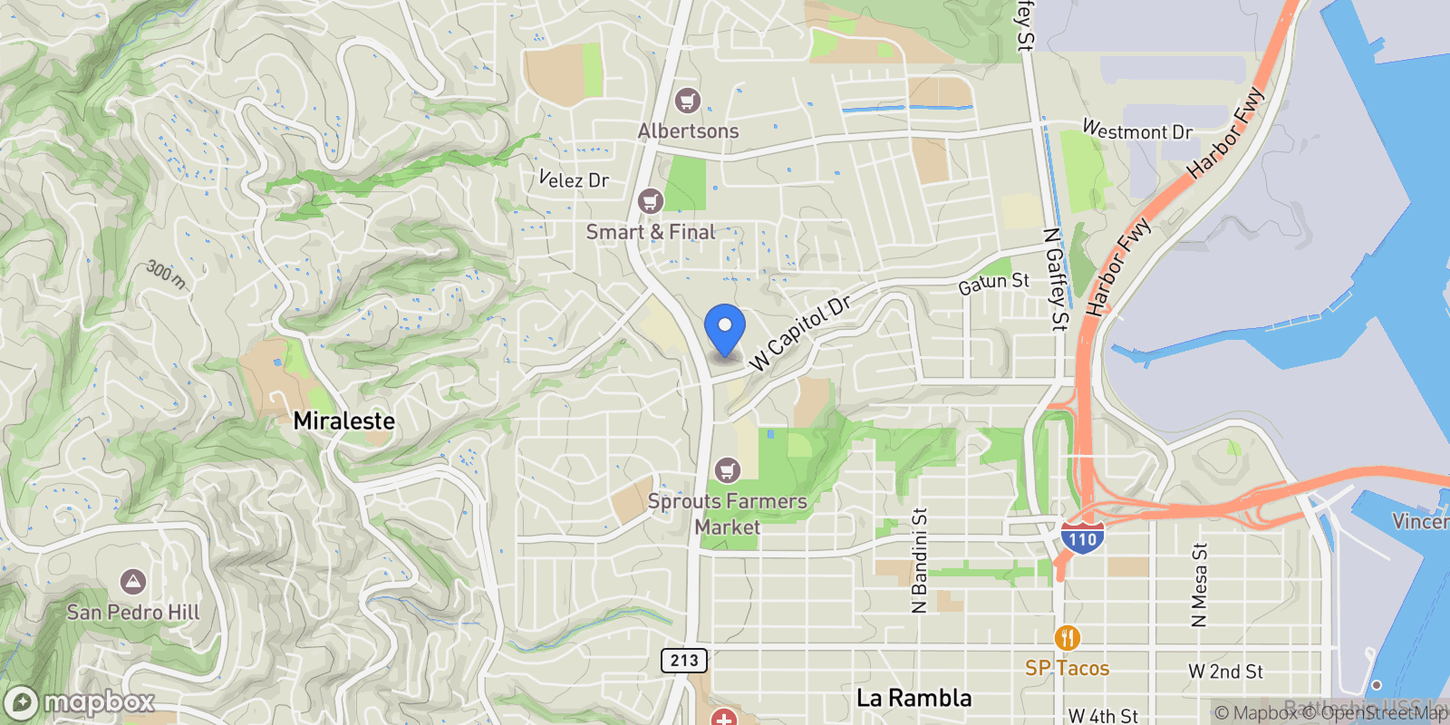 Map showing 1380 W Capitol Drive 122, San Pedro, CA 90732, Los Angeles, California, United States.