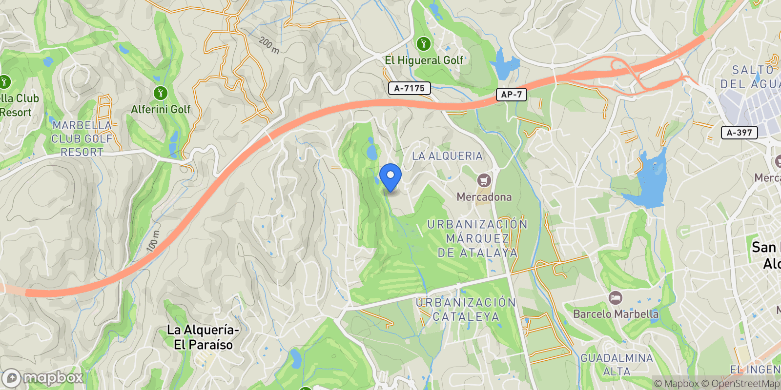 Map showing Calle Torre Campanillas,  Benahavís,  La Alqueria, Benahavis, Andalusia, Spain.