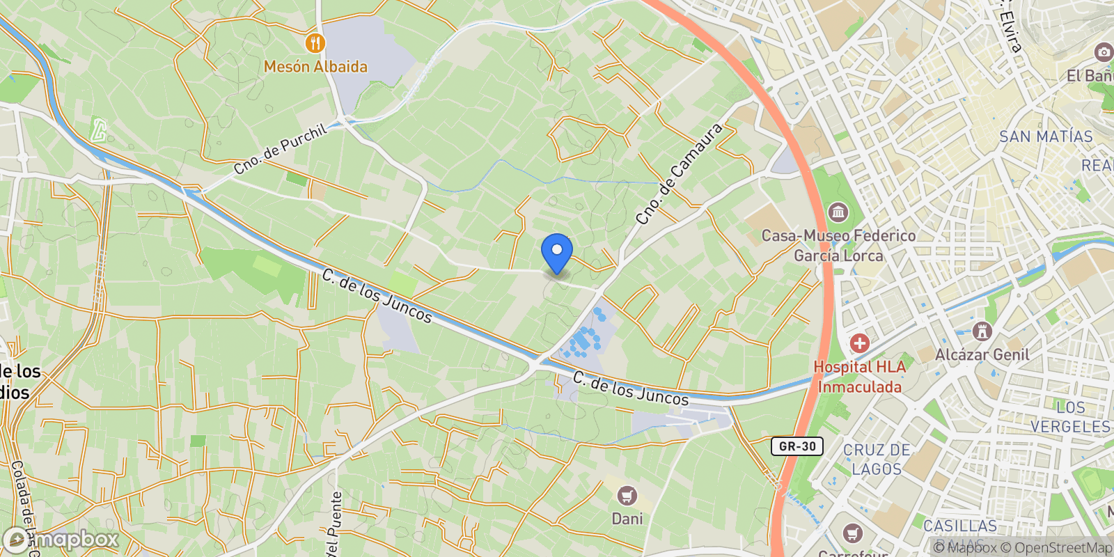 Map showing Ronda - Arabial, Granada, GRANADA, Granada, Ronda, Granada, Spain.