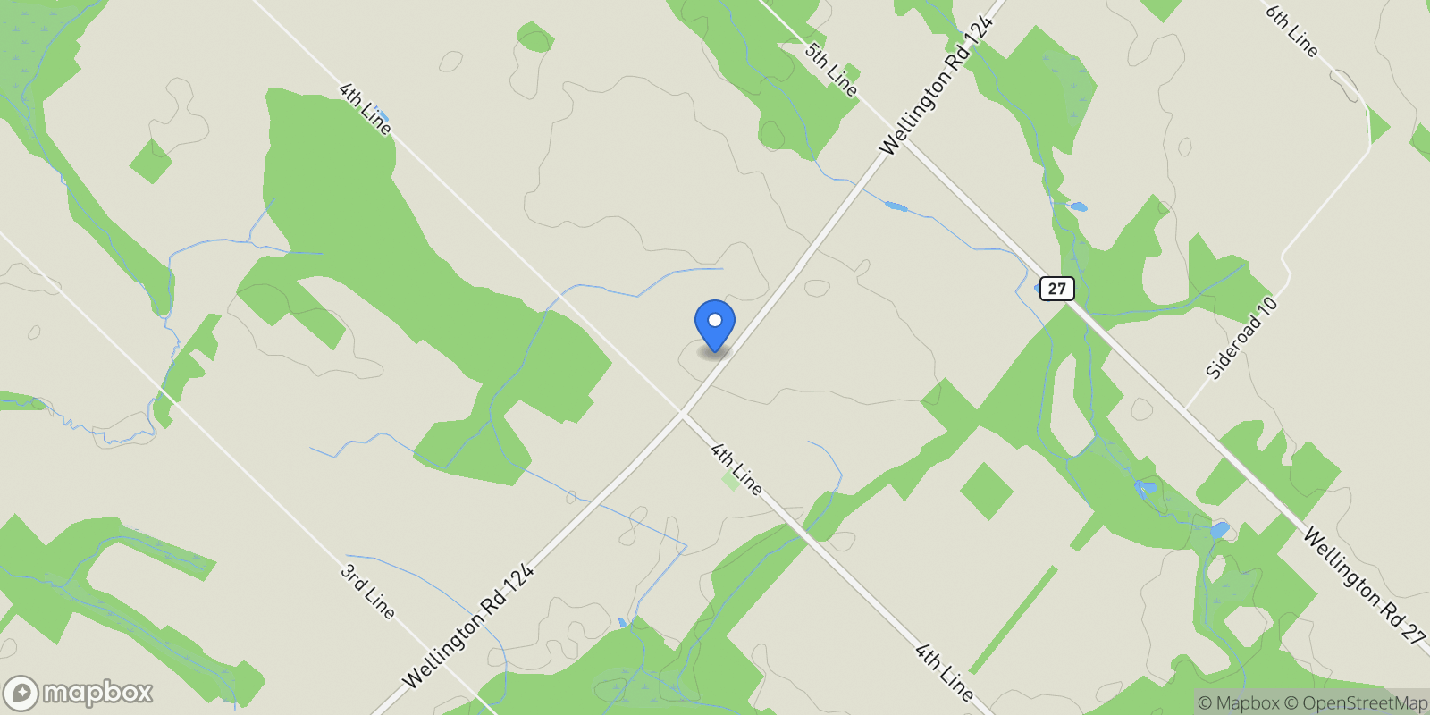 Map showing 8312 WELLINGTON ROAD 124 ROAD, GUELPH/ERAMOSA, ON N1H 6H7, Ontario, Canada.
