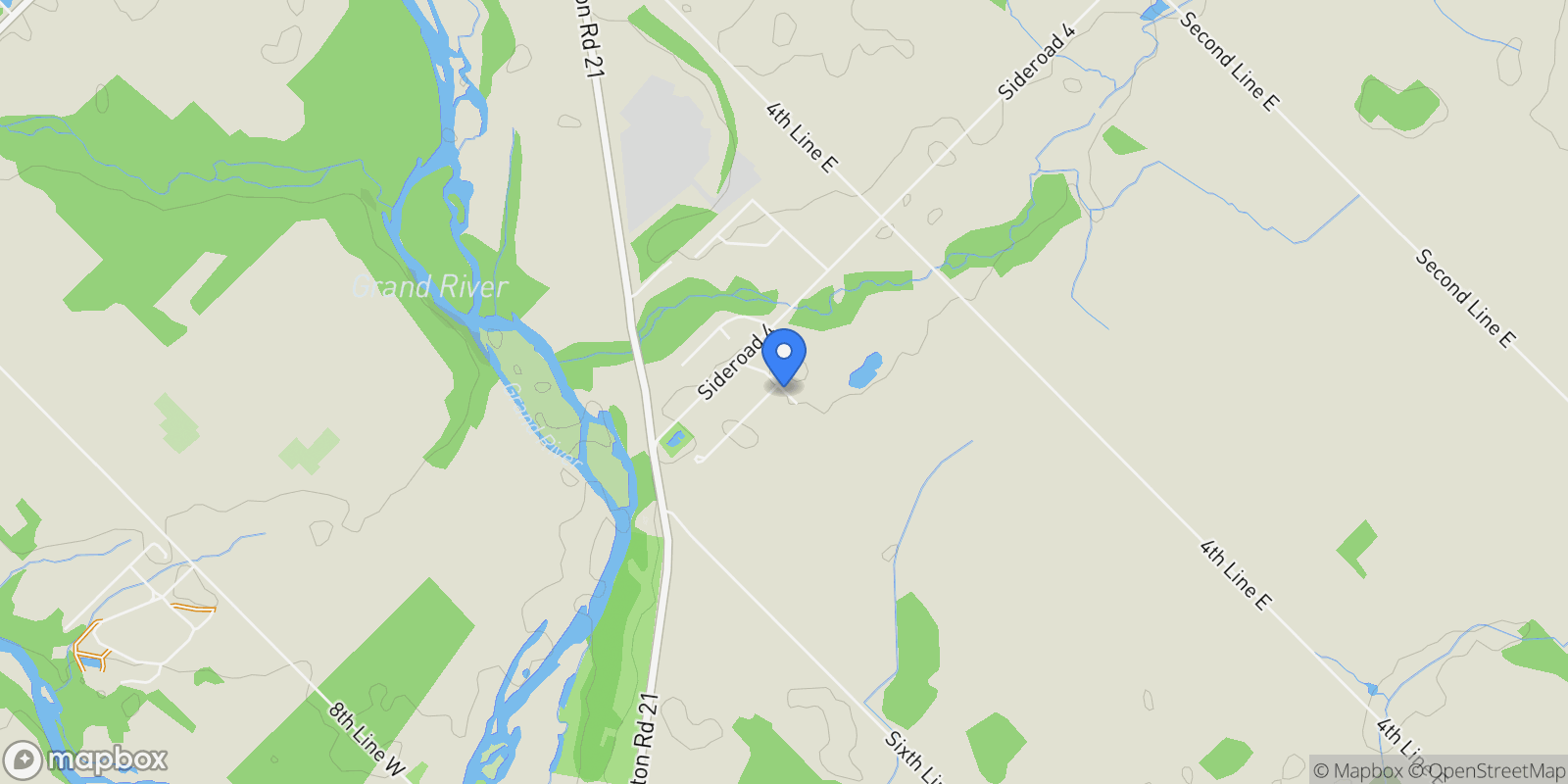 Map showing 14 INVERHILL ROAD, CENTRE WELLINGTON, ON N0B 1B0, CENTRE WELLINGTON, Canada.