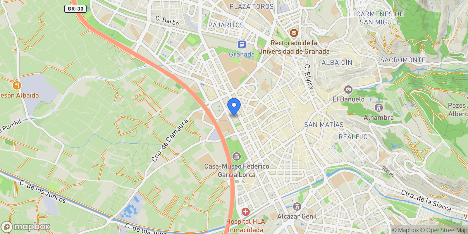 Map showing Camino de ronda, Granada, GRANADA, Granada, Ronda, Granada, Spain.