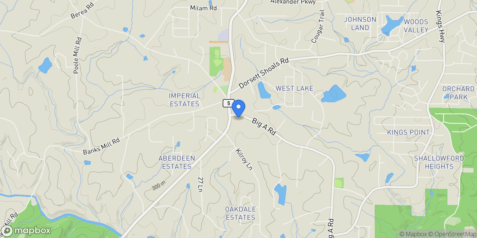 Map showing Douglasville, Georgia, United States.