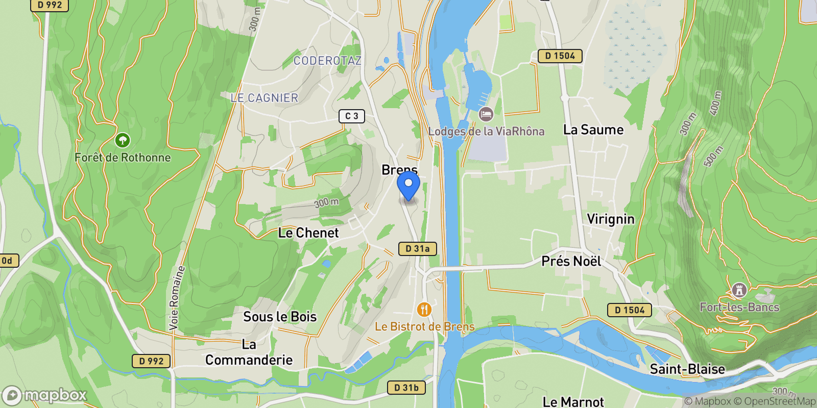 Map showing Brens, Brens, Brens, Auvergne-Rhône-Alpes, France.