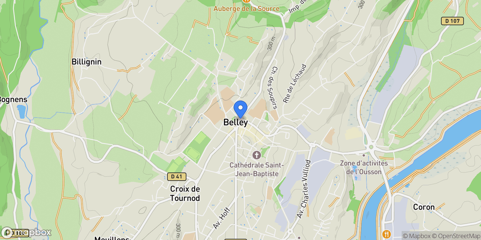 Map showing Belley, Belley, Belley, Auvergne-Rhône-Alpes, France.