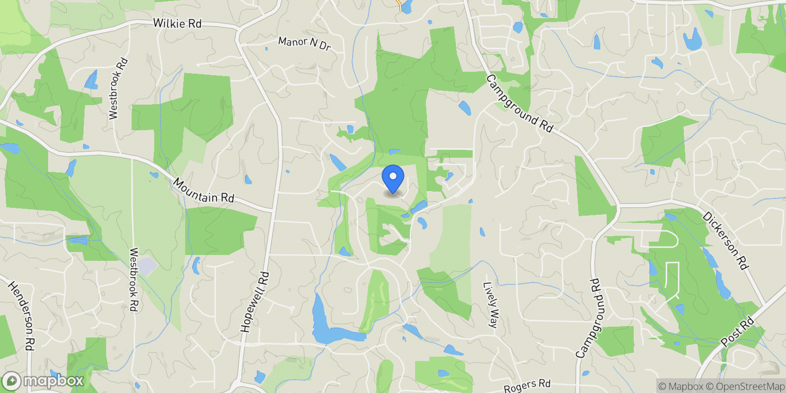 Map showing 3213 Balley Forrest Drive, Milton, Georgia, United States.