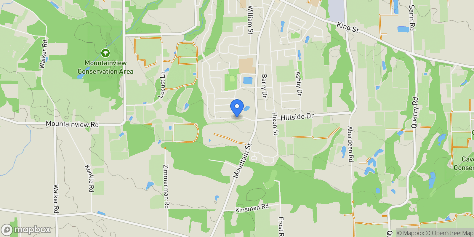 Map showing 3978 Highland Park Drive, Lincoln, Ontario, Canada.