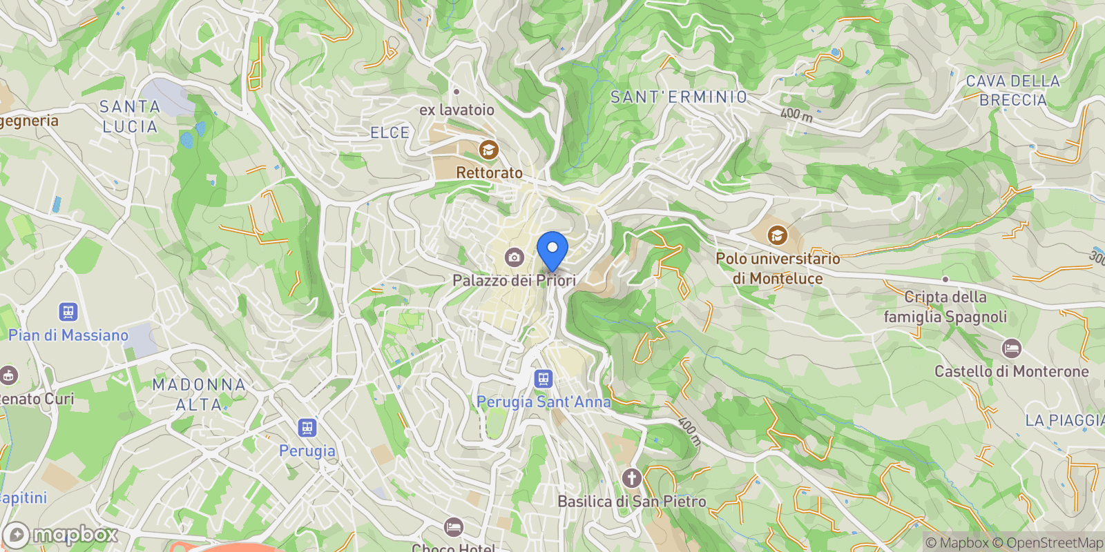 Map showing Umbria, Rancolfo, Umbria, Italy.