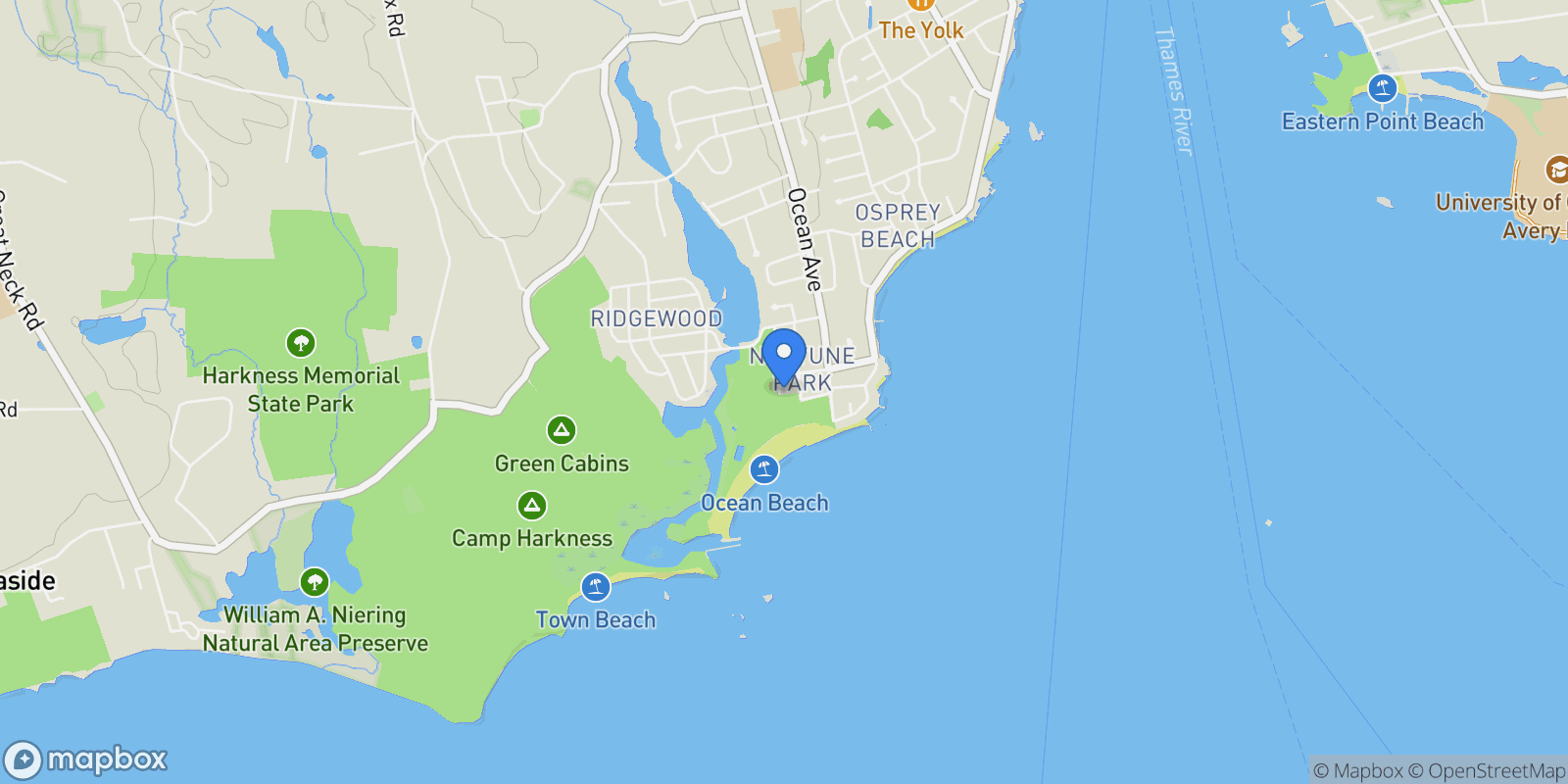 Map showing 41 Stuart Avenue, New London, Connecticut, United States.