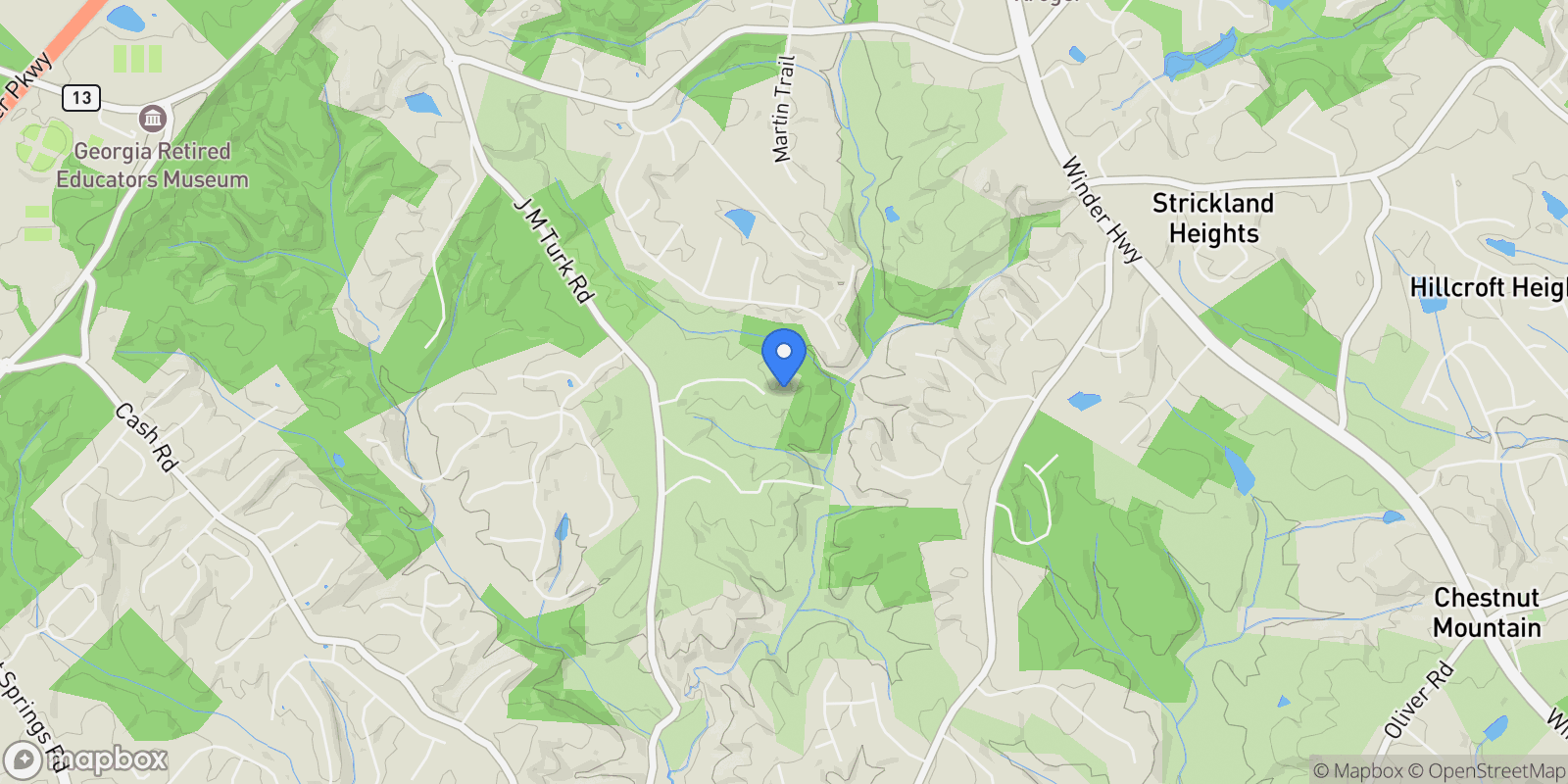 Map showing 4621 Stanley Road, Flowery Branch, Georgia, United States.