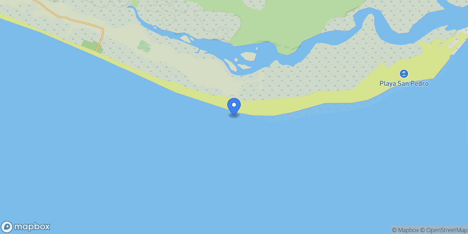 Map showing Playa La Barqueta, Provincia de Chiriquí, Panama, Playa La Barqueta, Chiriquí Province, Panama.