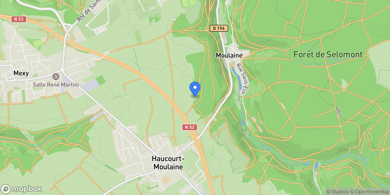 Map showing Haucourt-Moulaine, Haucourt-Moulaine, Haucourt-Moulaine, Grand Est, France.
