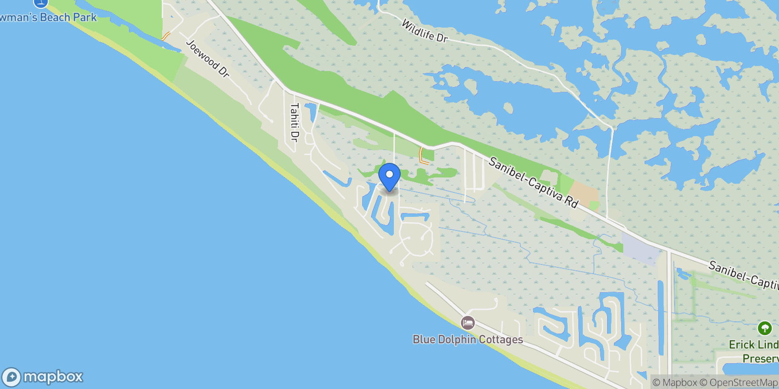 Map showing 1044 Fish Crow Road, Sanibel, Florida, United States.