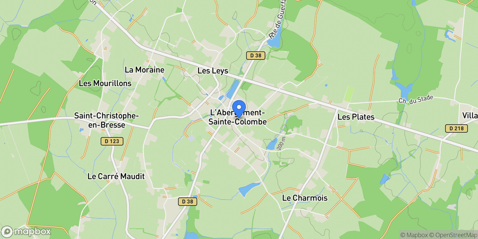 Map showing L'Abergement-Sainte-Colombe, L'Abergement-Sainte-Colombe, L'Abergement-Sainte-Colombe, Bourgogne-Franche-Comté, France.