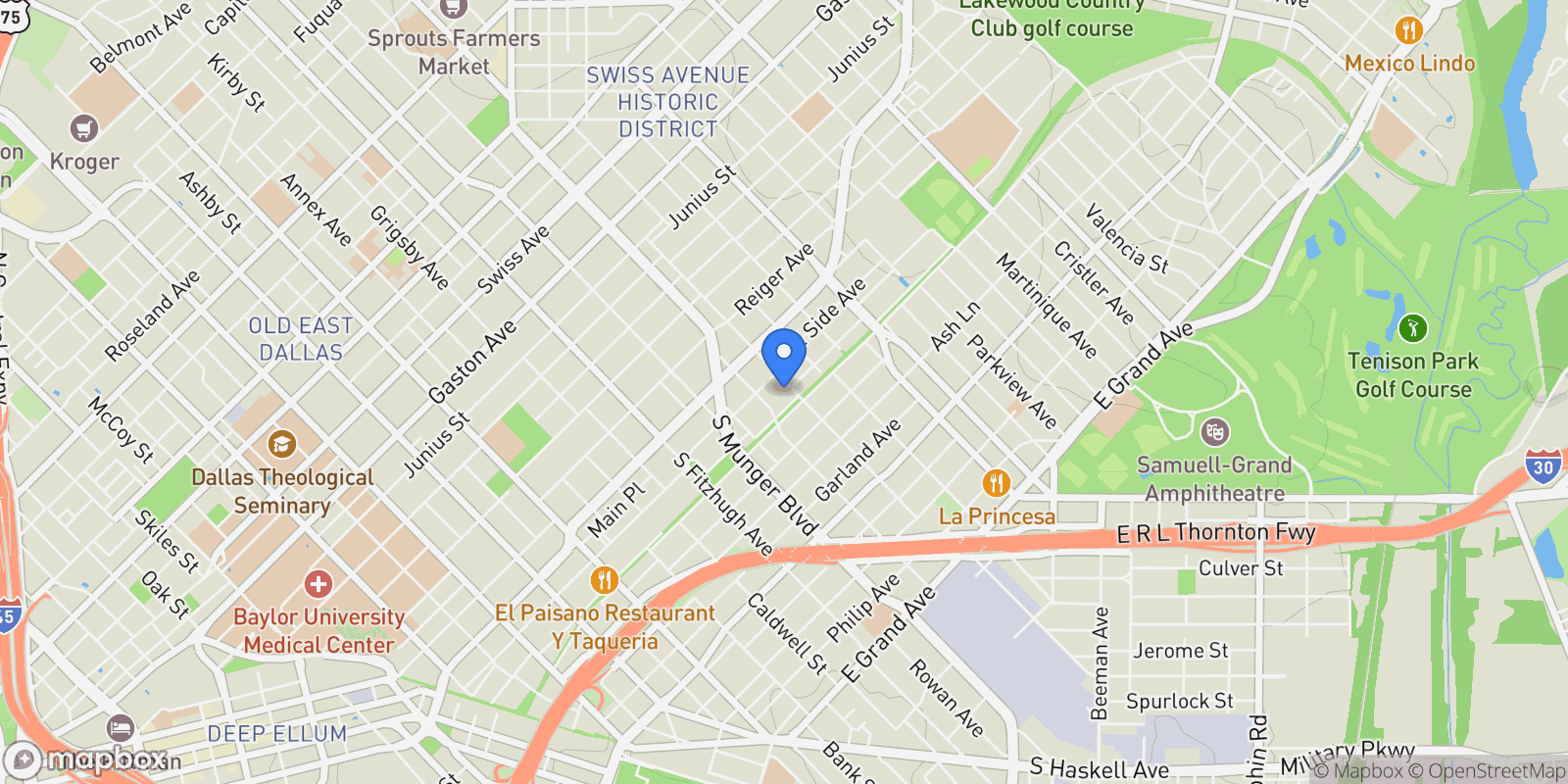 Map showing 219 S Henderson Avenue, Dallas, Texas, United States.