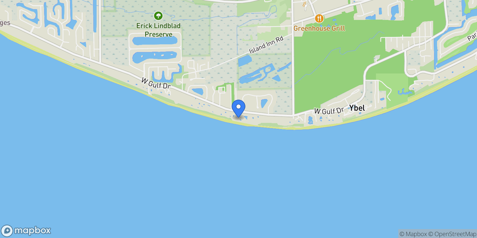 Map showing 2777 West Gulf Drive, Sanibel, Florida, United States.