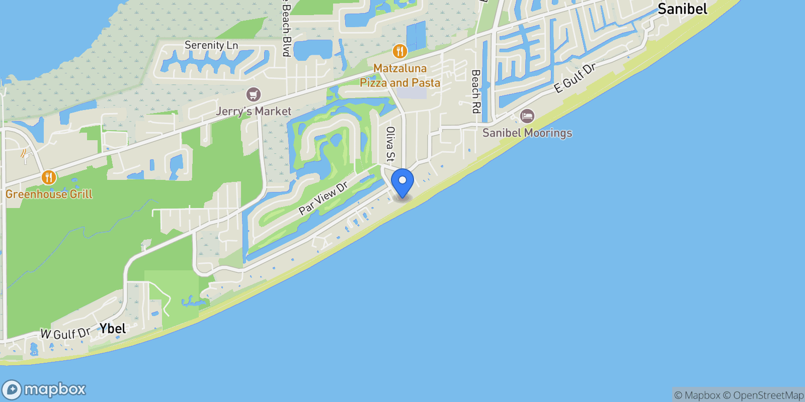 Map showing 1246 Fulgur St, Sanibel, Florida, United States.