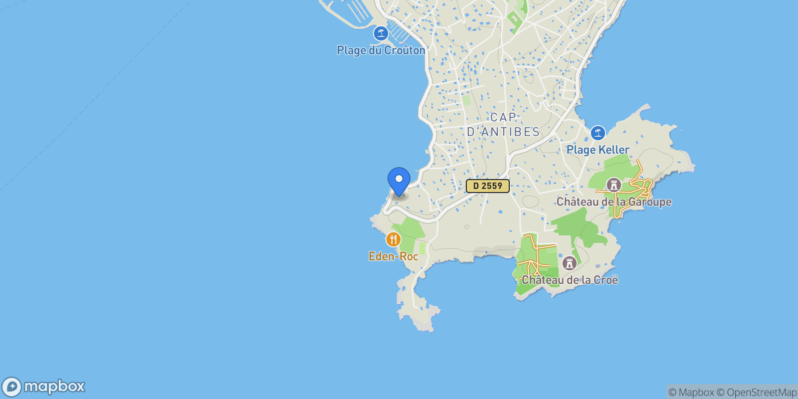 Map showing Antibes, Provence-Alpes-Côte d'Azur, France.