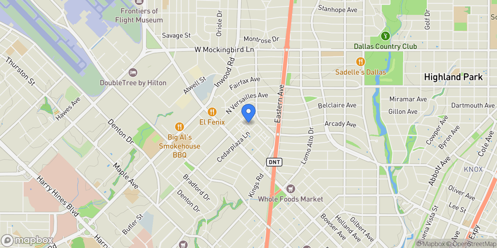 Map showing 5325 Autumnbrook Court, Dallas, Texas, United States.