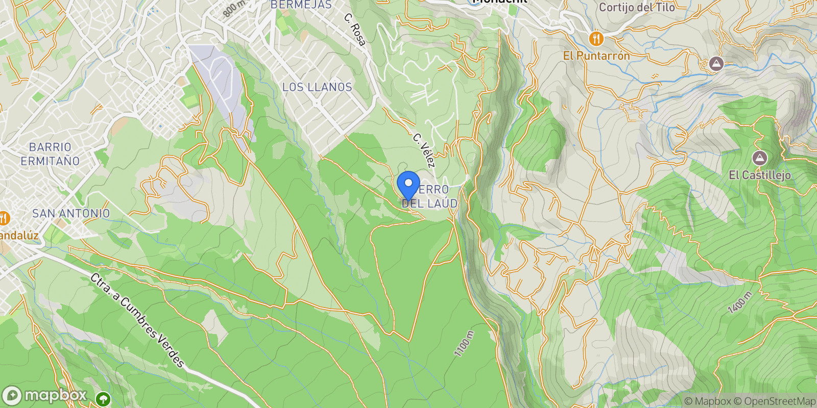 Map showing COLINAS BERMEJAS, Monachil, GRANADA, Monachil, Monachil, Andalusia, Spain.