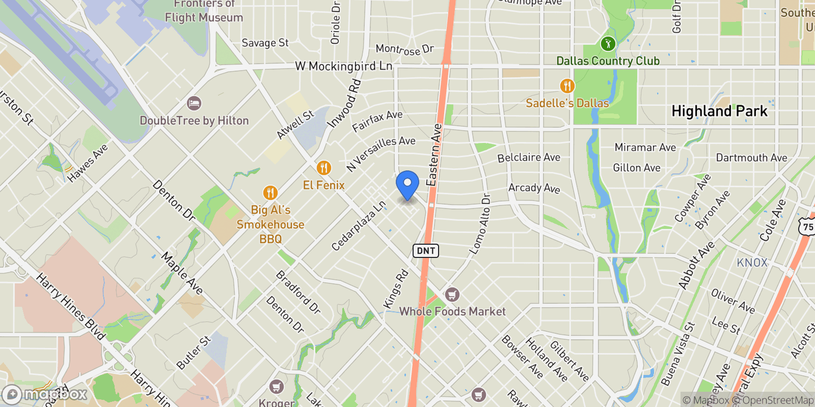 Map showing 5191 Brickellia Drive, Dallas, Texas, United States.