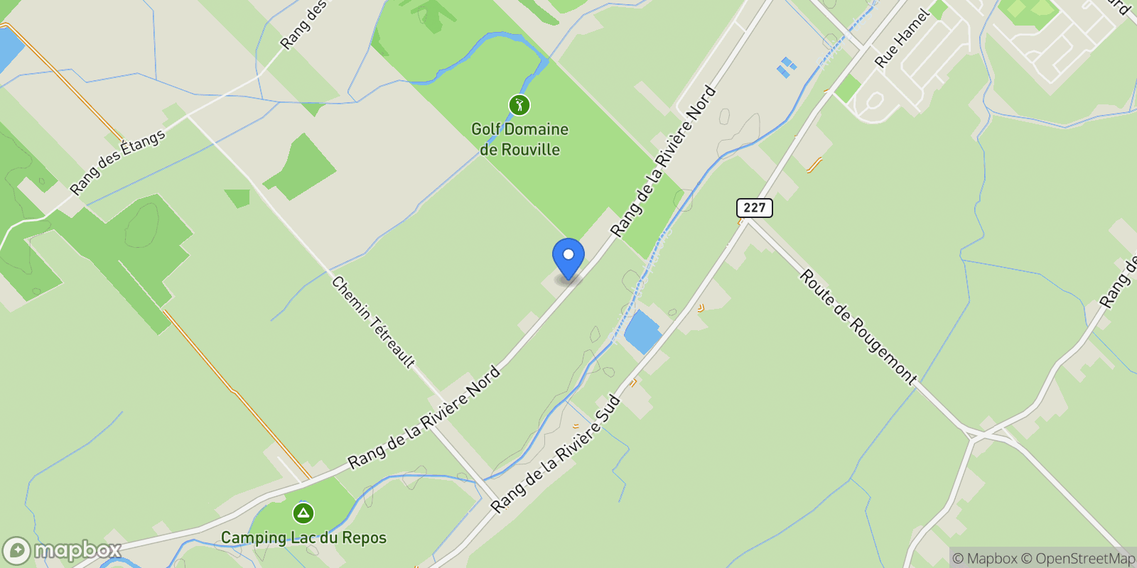 Map showing 4700 Rg de la Rivière N., Saint-Jean-Baptiste, Quebec, Canada.