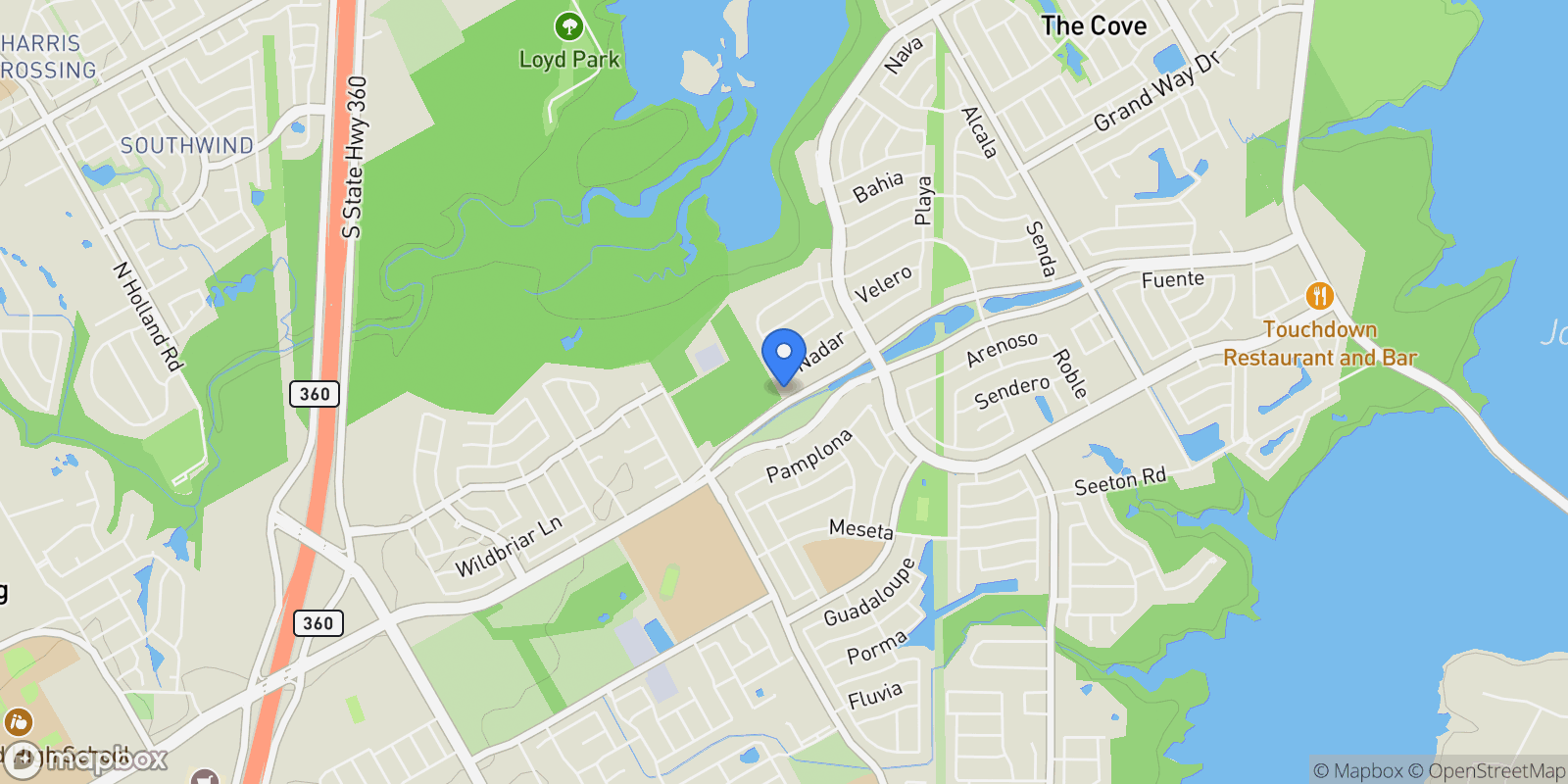 Map showing 3060 England Parkway, Grand Prairie, Texas, United States.