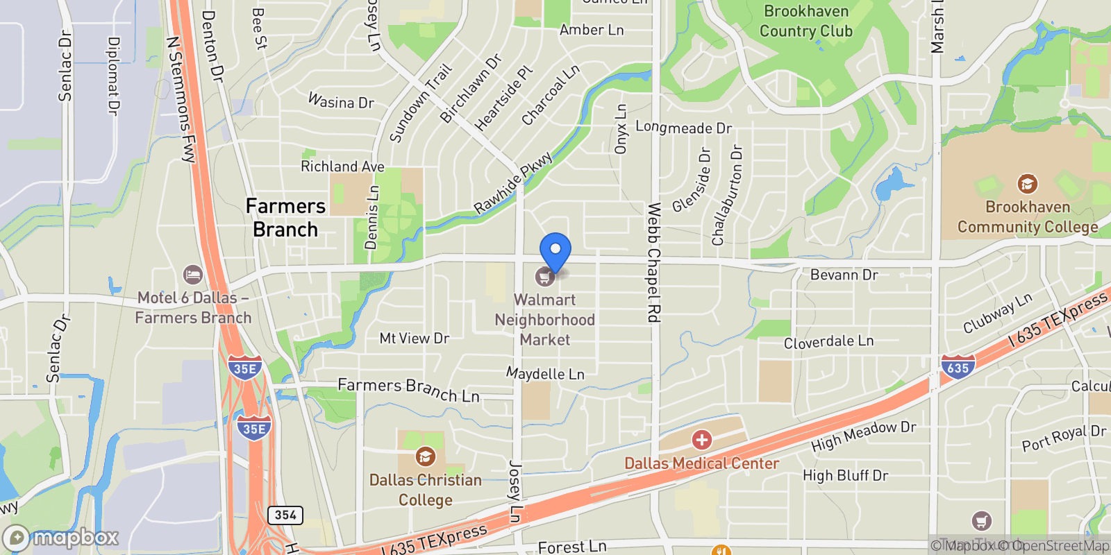 Map showing 13111 Veronica Road, Farmers Branch, Texas, United States.
