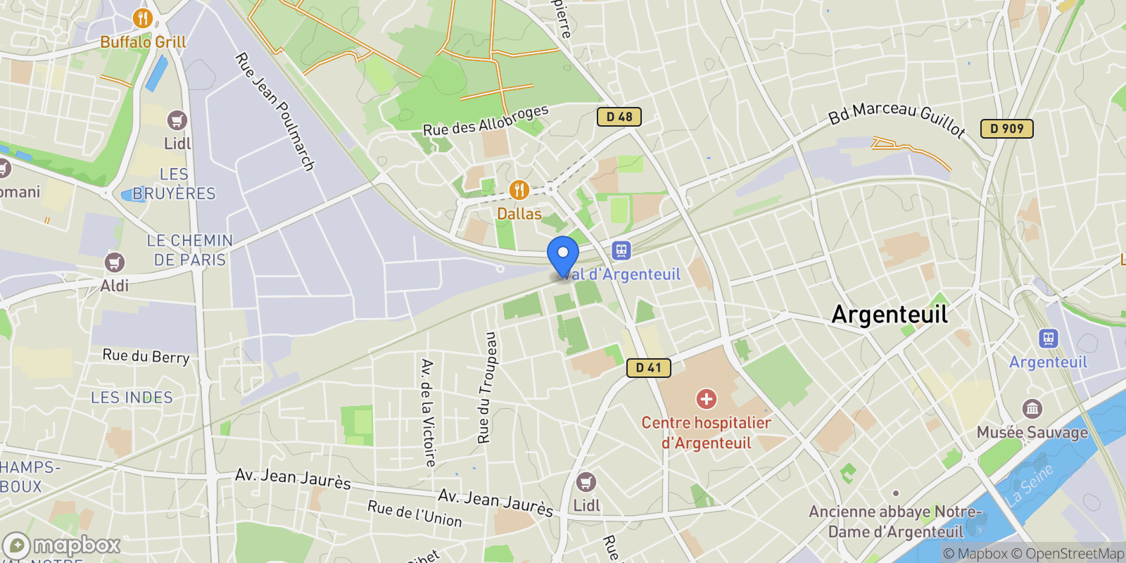 Map showing Argenteuil, Argenteuil, Argenteuil, Île-de-France, France.