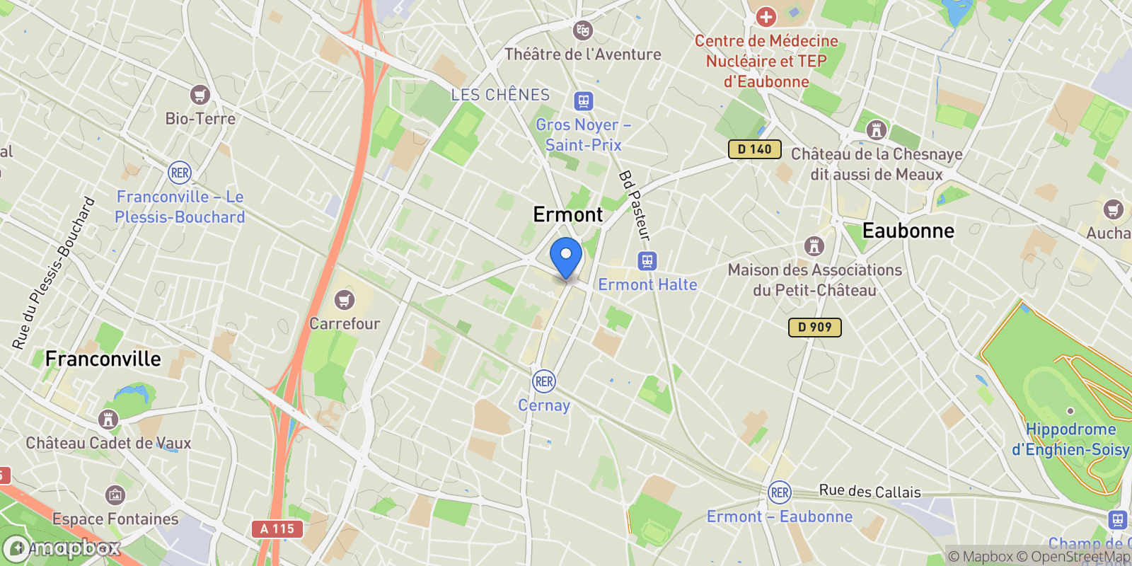 Map showing Ermont, Ermont, Ermont, Île-de-France, France.