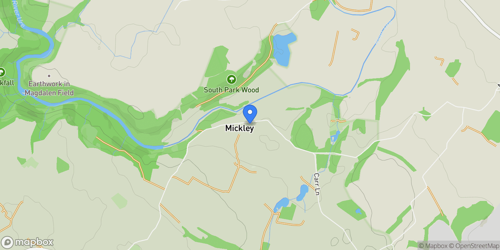 Map showing Mickley, Mickley, England, United Kingdom.