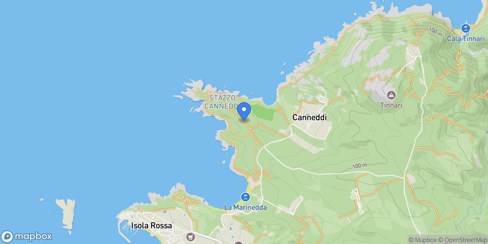 Map showing Località Caneddi, 07038 Trinità d'Agultu e Vignola SS, Italia, Sardinia, Italy.