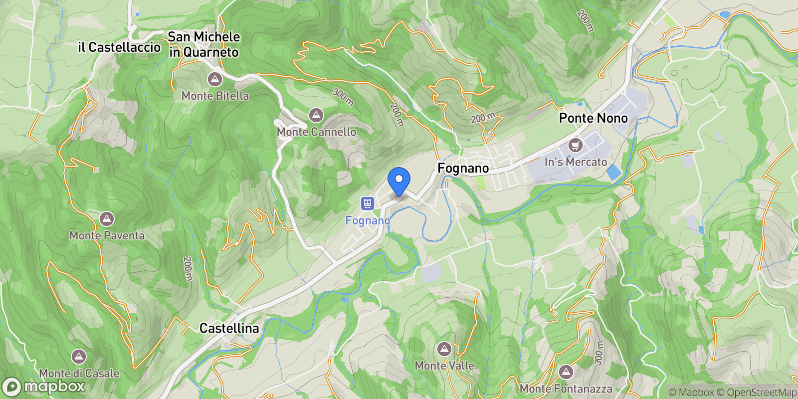 Map showing Brisighella, N. snc, Fognano, Emilia-Romagna, Italy.